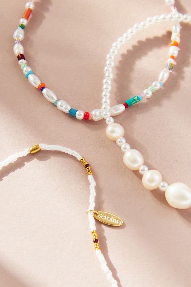 Pearl Beaded Anklets, Set of 3 #4