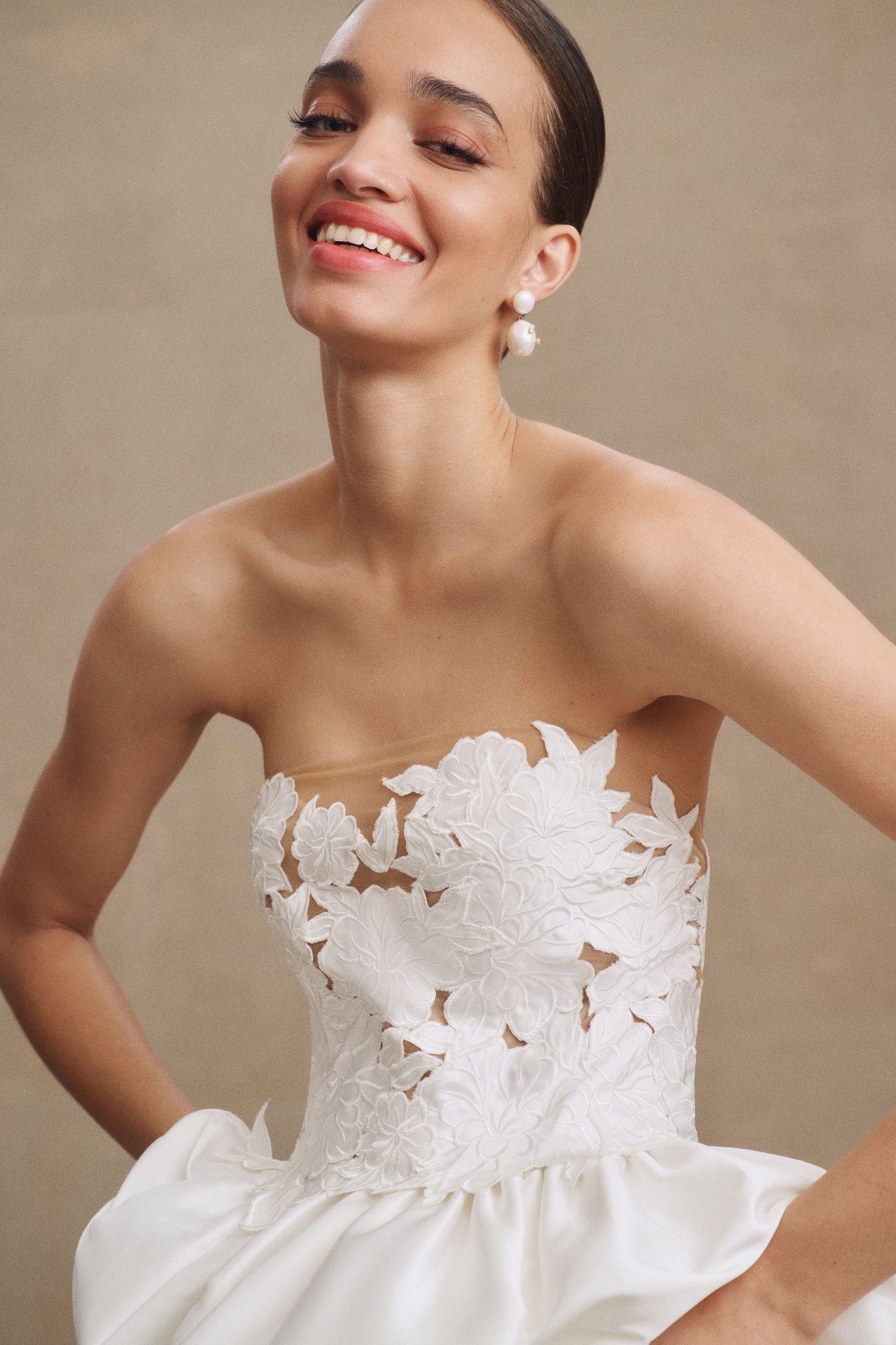 Wtoo by Watters Jordy Strapless Cutwork A-Line Wedding Gown