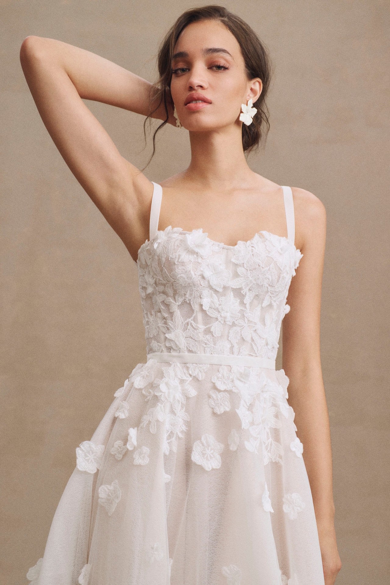 Willowby by Watters Abigail Square-Neck A-Line Appliqué Wedding Gown