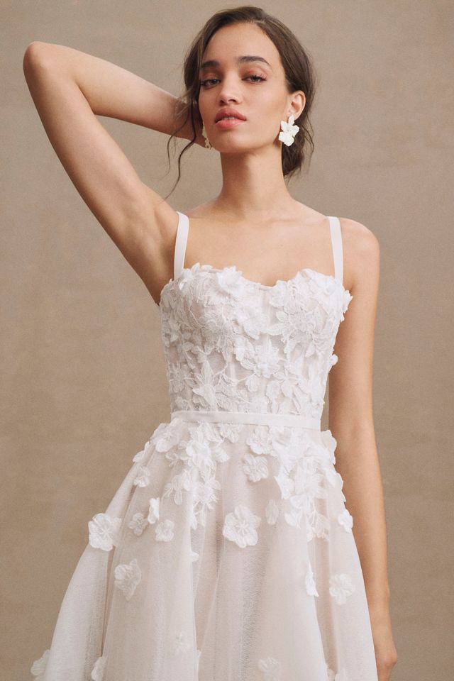 Willowby by Watters Abigail Square-Neck A-Line Appliqué Wedding Gown #1