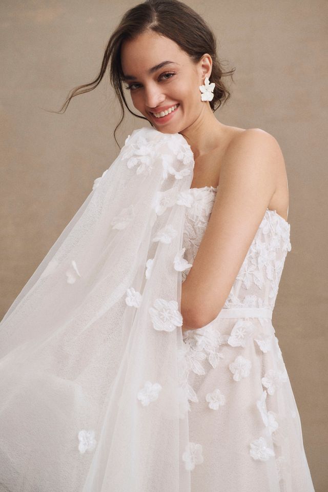 Willowby by Watters Abigail Square-Neck A-Line Appliqué Wedding Gown #2