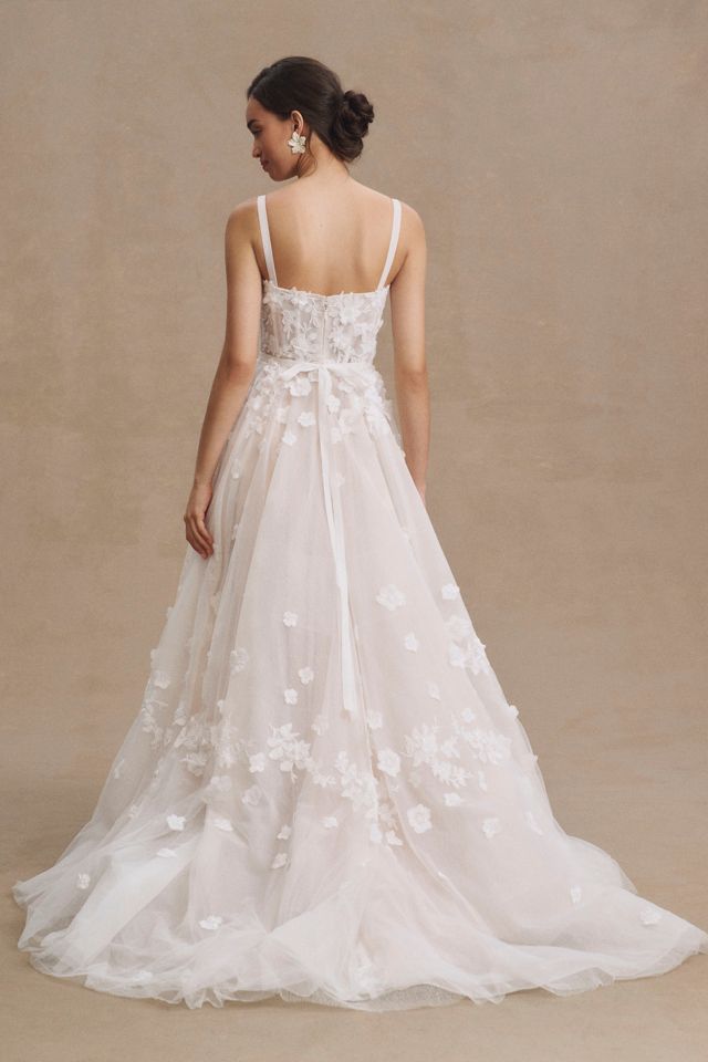 Willowby by Watters Abigail Square-Neck A-Line Appliqué Wedding Gown #3