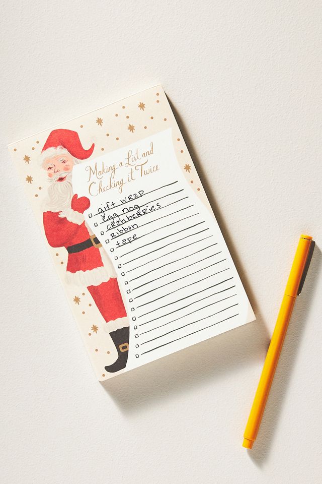 Rifle Paper Co. Santa Notepad | AnthroLiving