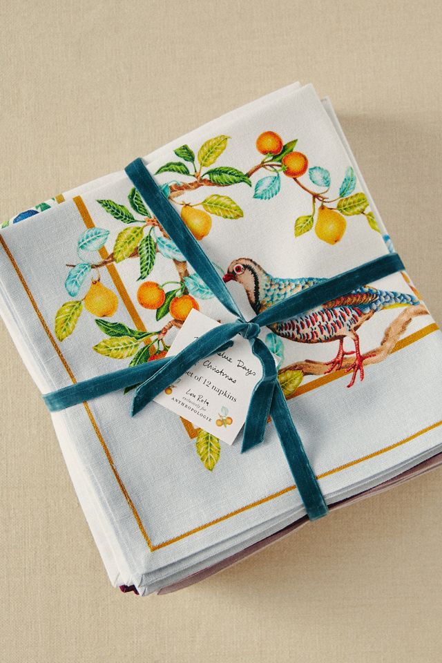 Lou Rota Twelve Days of Christmas Napkins, Set of 12 #1
