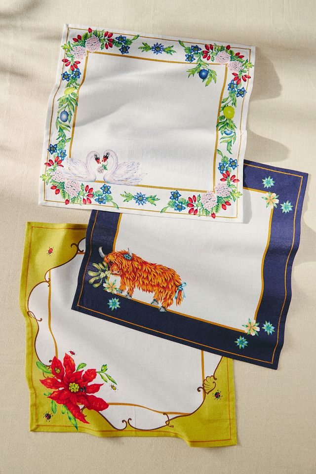 Lou Rota Twelve Days of Christmas Napkins, Set of 12 #3