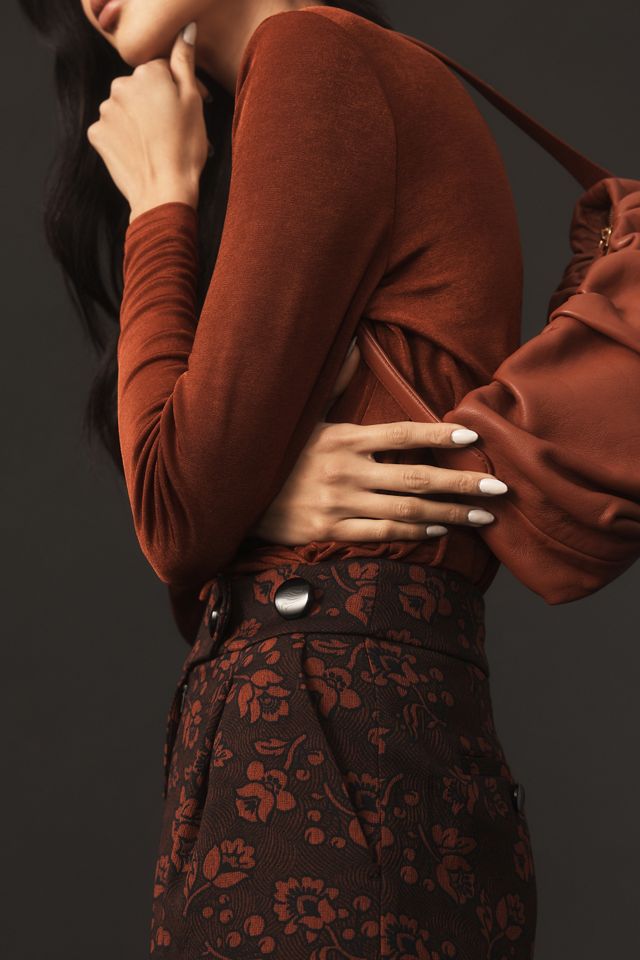 Leather Scrunch Shoulder Bag #3