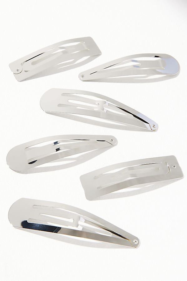 Assorted Shapes Classic Snap Hair Clips, Set of 6