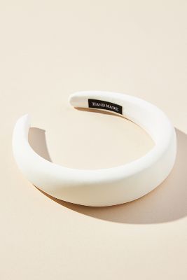 Anthropologie Solid Puffy Headband In White