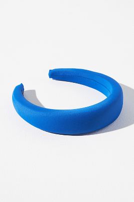 Anthropologie Solid Puffy Headband In Blue