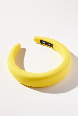Anthropologie Solid Puffy Headband In Yellow