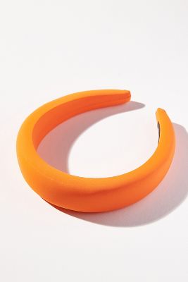 Anthropologie Solid Puffy Headband In Orange