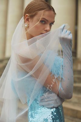 Sparkly Bling Bling Bridal Wedding Veils Bridal Veils Long Cathedral Length  Sequined Beads Bride Veil With Free Comb