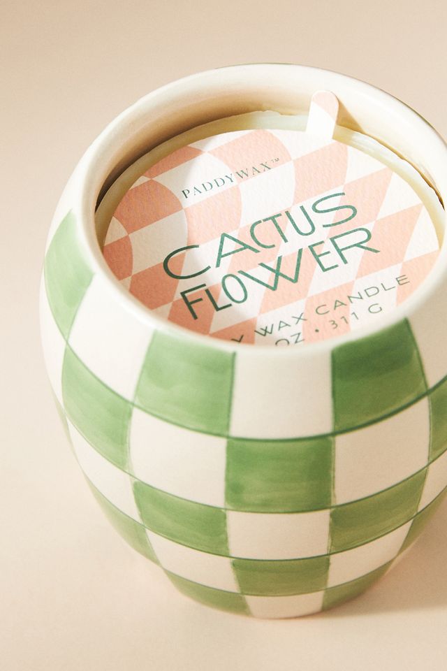 Paddywax Checkmate Cactus Flower Porcelain Jar Candle #2