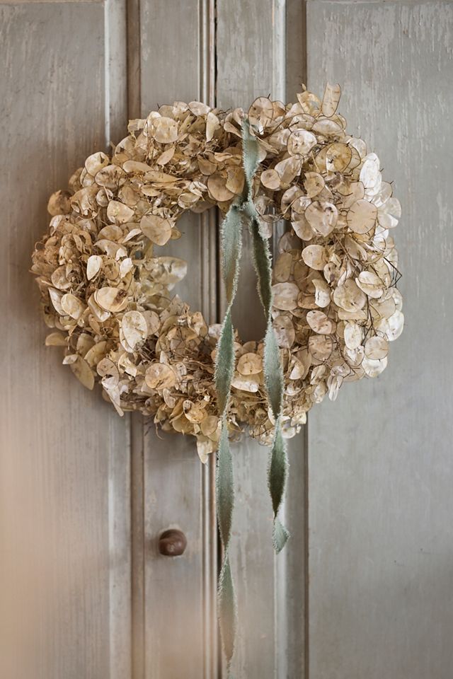 Dried Lunaria Wreath | AnthroLiving