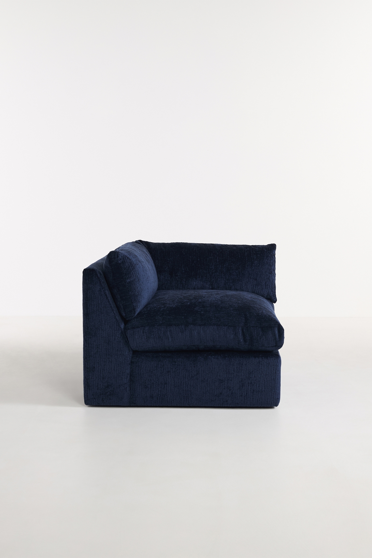 Milou Oxford Blue Chenille Modular Corner Chair