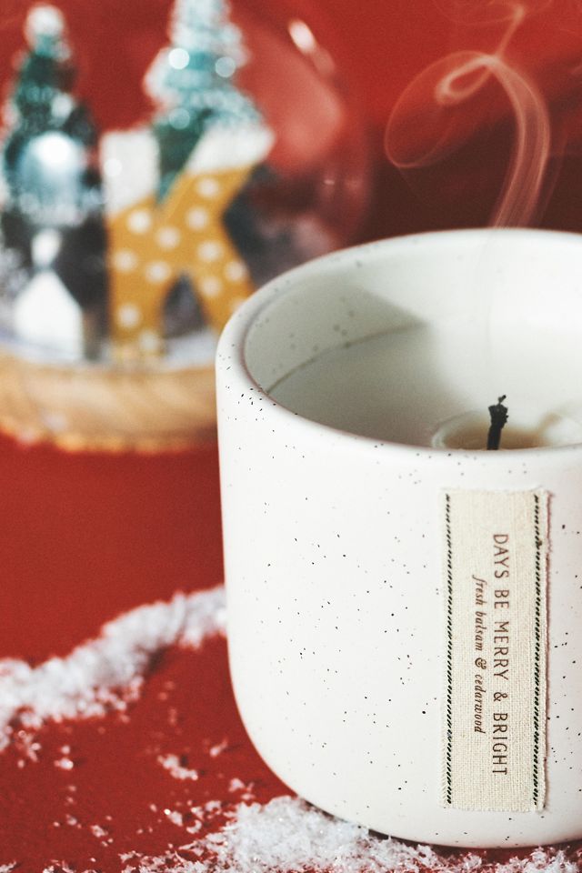 Monogram Snowglobe Woody Fresh Balsam & Cedarwood Ceramic Candle #1