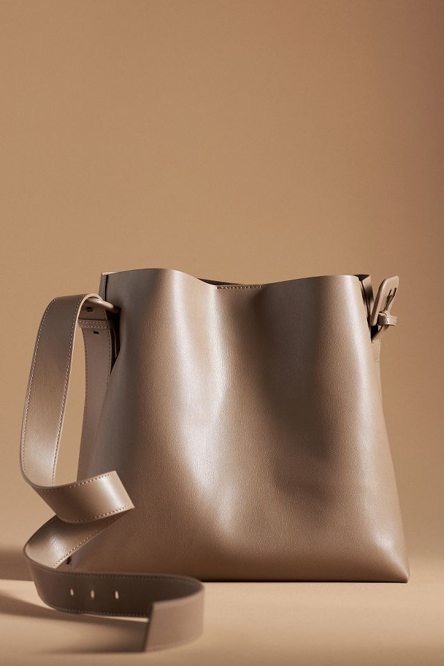 Buckle Strap Faux Leather Shoulder Bag Anthropologie UK