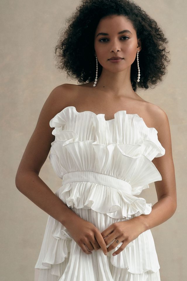 Amur Reed Strapless Pleated Shell Mini Dress #2
