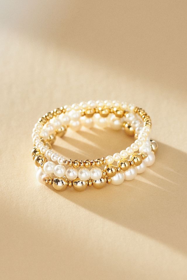 Shashi Barcelona Pearl Bracelets, Set of 3 #1