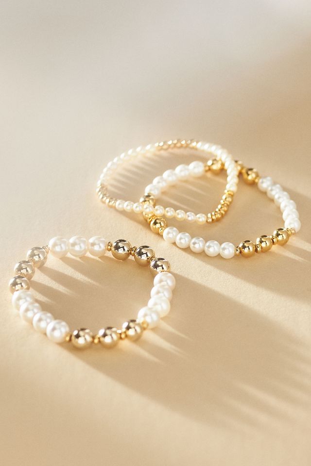 Shashi Barcelona Pearl Bracelets, Set of 3 #2