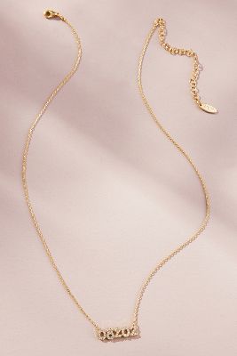 By Anthropologie Groovy Bubble Zip Code Necklace In Yellow