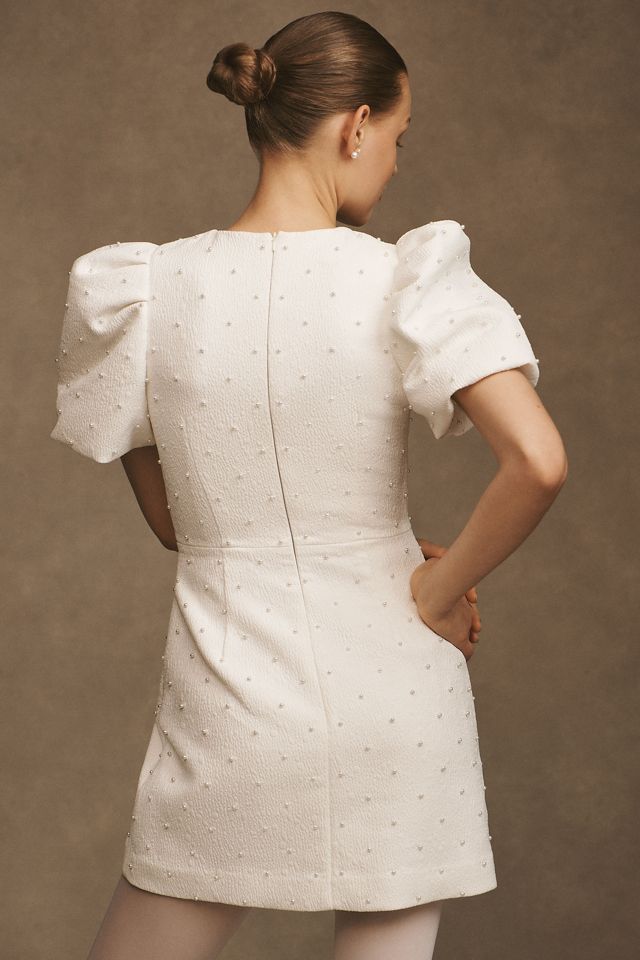 Rebecca Vallance Ophelia Pearl-Embellished Crepe Mini Dress #2