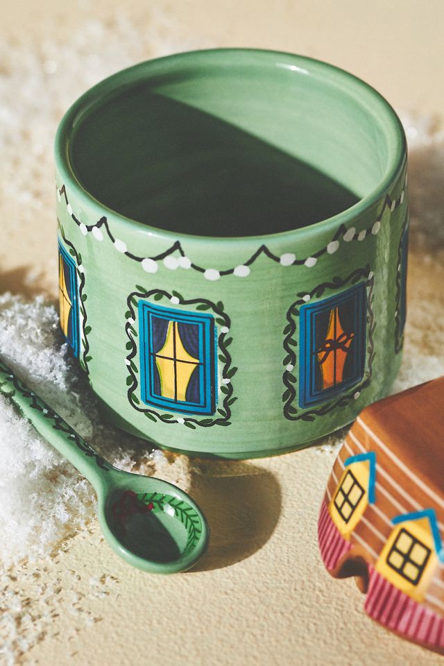 Christmas Chalet Sugar Pot #1