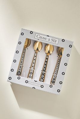 The Bistro Tile Stainless Steel Teaspoons, Set of 4