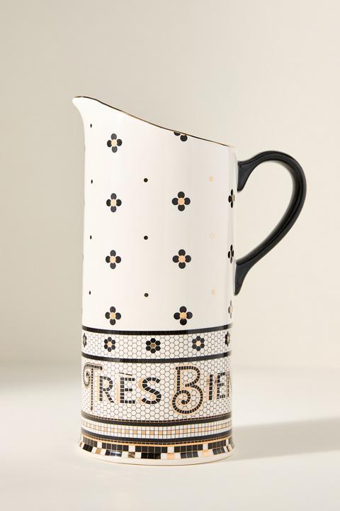 The Bistro Tile Stoneware Pitcher