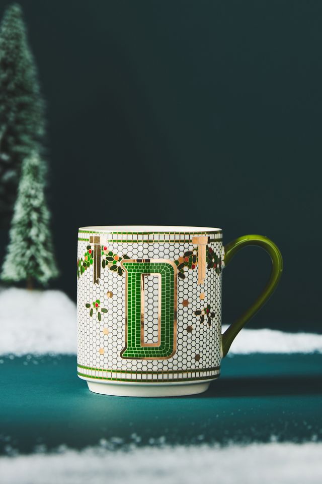 Anthropologie's Festive Bistro Tile Monogram Mug a Must-Have - Parade