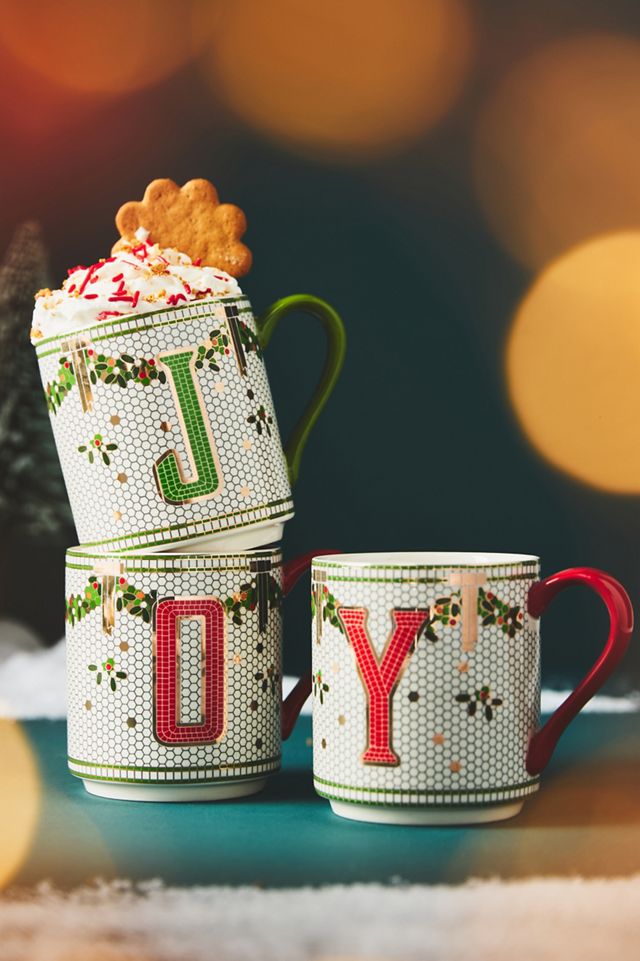 Festive Bistro Tile Monogram Mug #1
