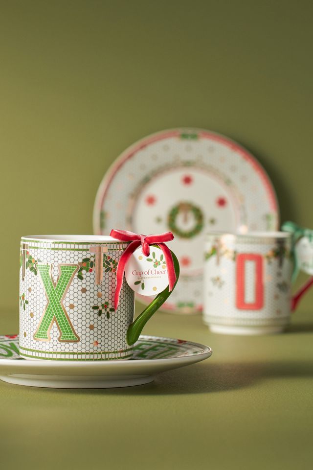 Festive Bistro Tile Monogram Mug #2