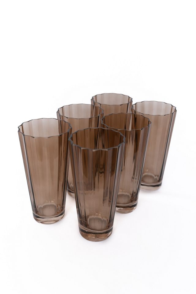 Estelle Colored Glass Sunday High Ball Glass Set #1