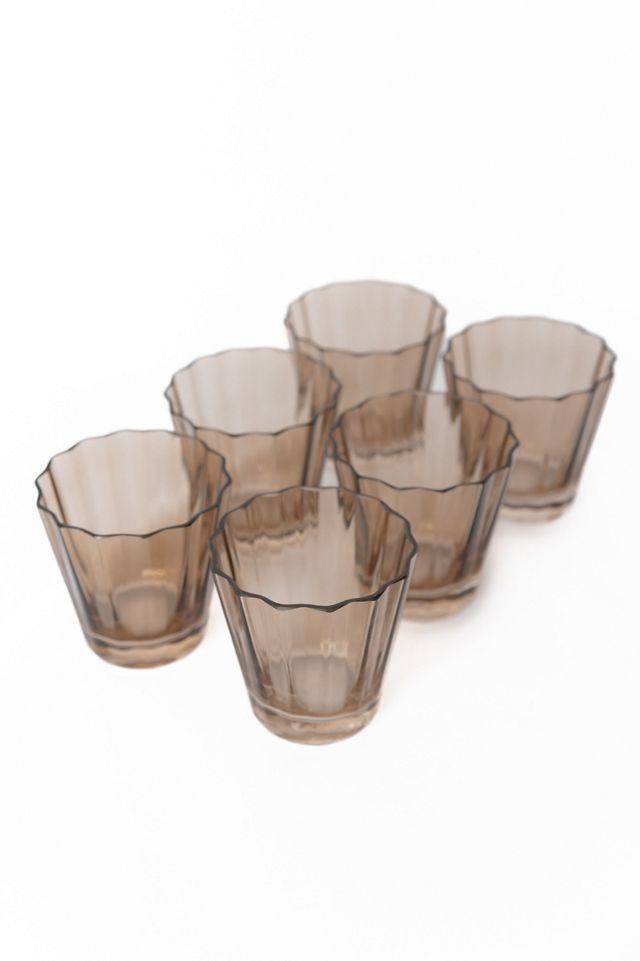 Estelle Colored Glass Sunday Low Ball Glass Set #1
