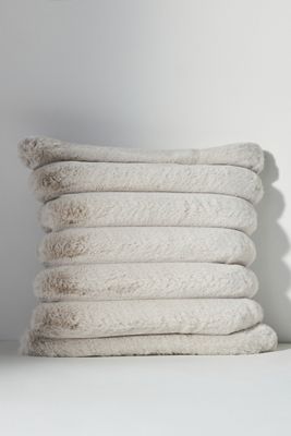Puffer Faux Fur Pillow