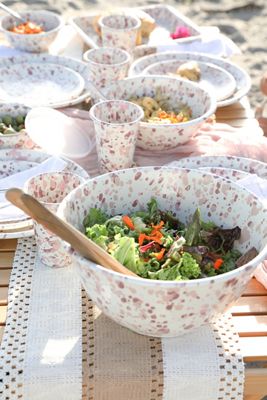 Crow Canyon Home Catalina Enamelware Large Salad Bowl