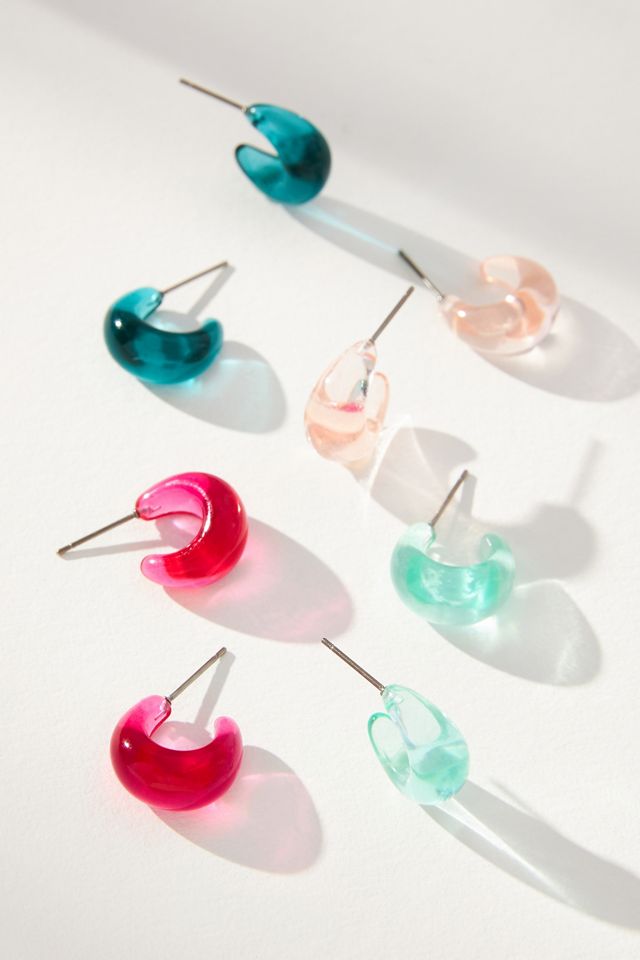 Translucent Huggie Earrings #2