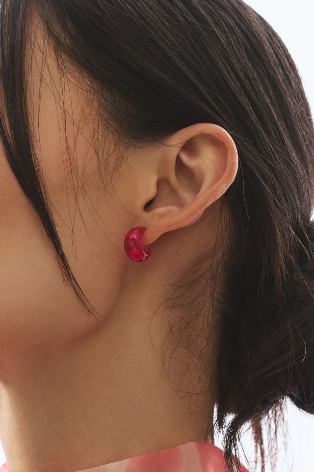 Translucent Huggie Earrings #1