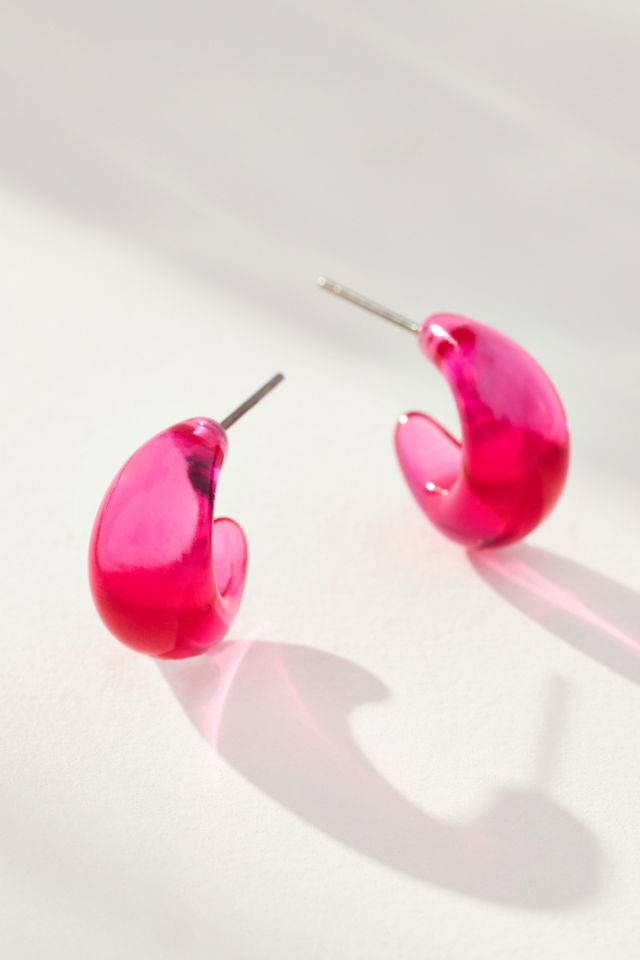 Translucent Huggie Earrings #3