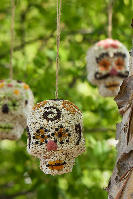 Terrain Bird Seed Sugar Skull Ornament