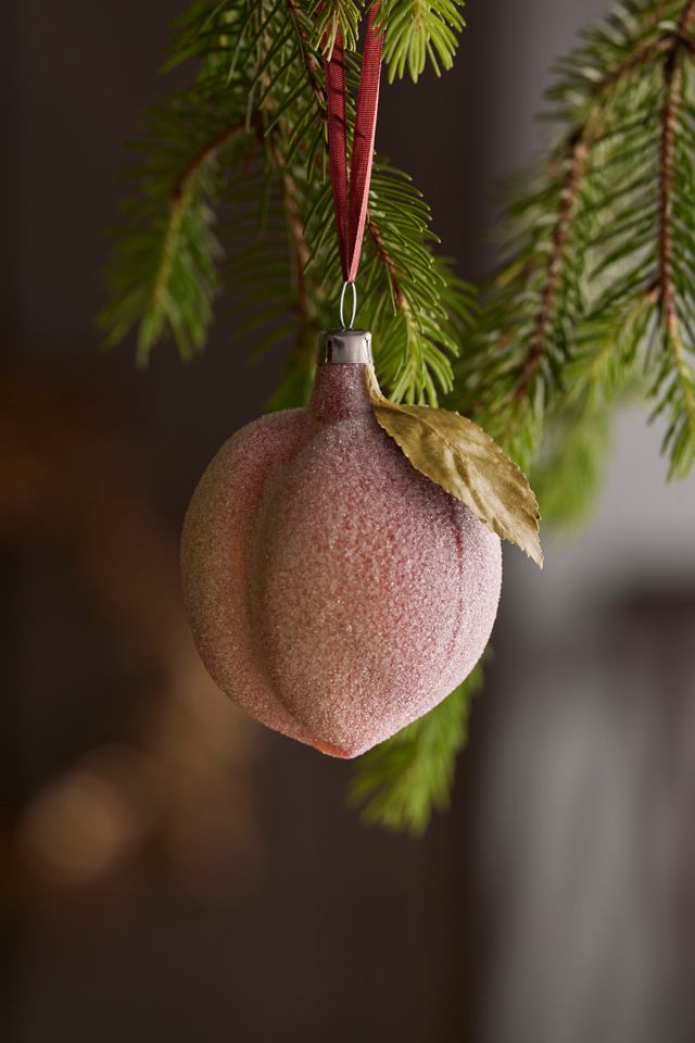 Peach Glass Ornament | AnthroLiving