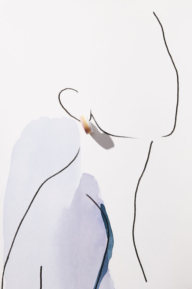 Layered Resin C-Hoop Earrings #3