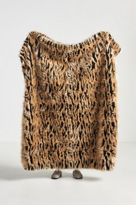 Tatum Faux Fur Throw Blanket