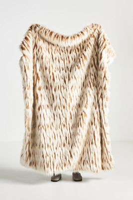 Tatum Faux Fur Throw Blanket