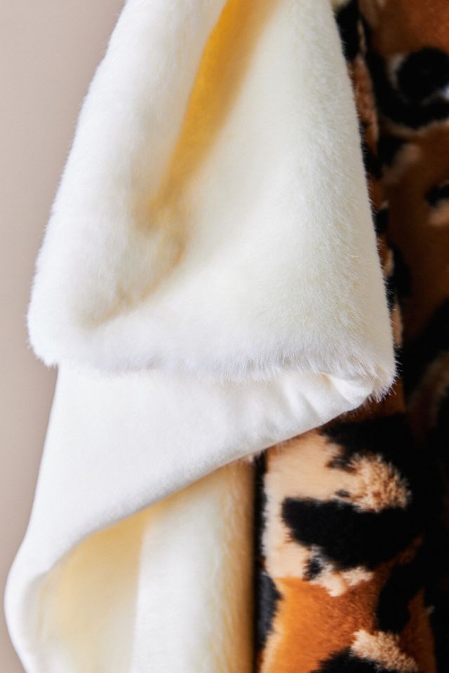 Leopard Faux Fur Throw Blanket #1