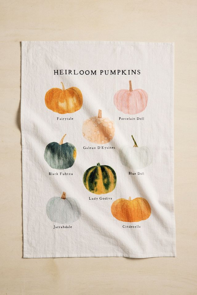 May We Fly Heirloom Pumpkins Dish Towel #1