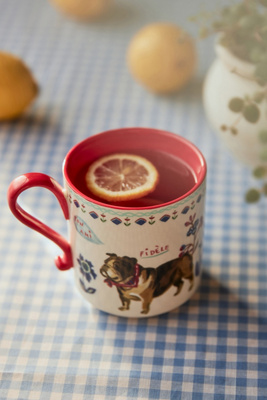 Nathalie Lete For Anthropologie Heritage Mug In Red