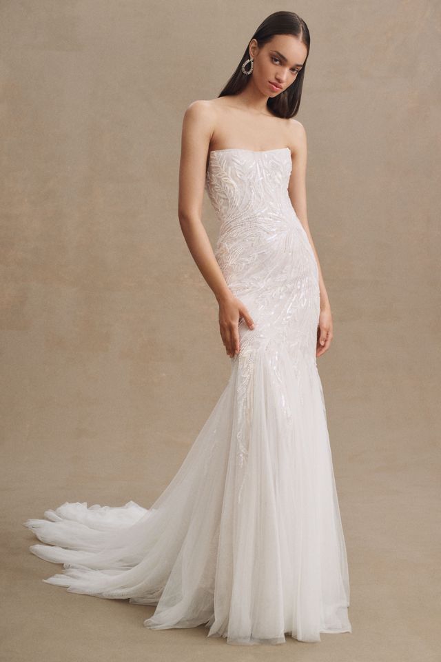 Wtoo by Watters Brooks Strapless Beaded Tulle Wedding Gown #2