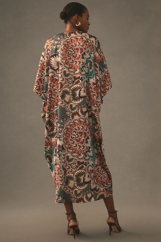 Printed Satin Kaftan #1