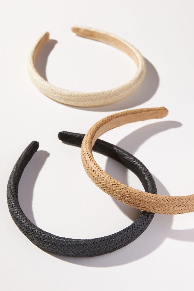 Thin Braided Raffia Headband